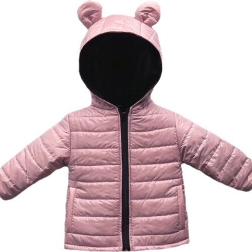 kurtka zimowa dziecięca dla dziewczynki różowa pikowana